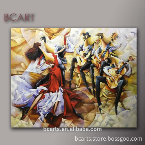 Popular wall decoration of handmade canvas painting , abstract figure oil painting